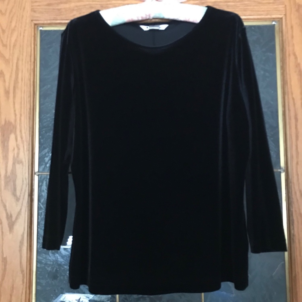 Nygard 3/4 sleeve Velour Top ⭐️SALE 3/$20⭐️